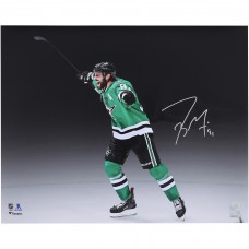 Tyler Seguin Dallas Stars Autographed Fanatics Authentic 16 x 20 Kelly Green Jersey Celebration Spotlight Photograph