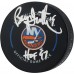 Bryan Trottier New York Islanders Autographed Fanatics Authentic Official Game Puck with HOF 97 Inscription Bryan Trottier New York Islanders Autographed Fanatics Authentic Official Game Puck with HOF 97 Inscription