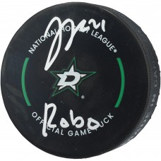 Jason Robertson Dallas Stars Autographed Fanatics Authentic Official Game Puck with Robo Inscription