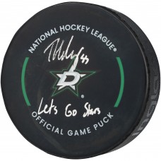 Thomas Harley Dallas Stars Autographed Fanatics Authentic Official Game Puck with Lets Go Stars Inscription