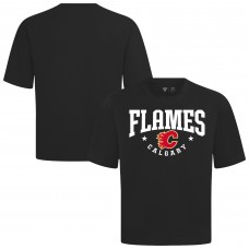 Calgary Flames Levelwear Black Luxe Signature Knit T-Shirt