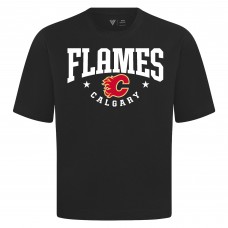 Calgary Flames Levelwear Black Luxe Signature Knit T-Shirt