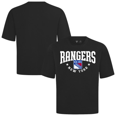 New York Rangers Levelwear Black Luxe Signature Knit T-Shirt