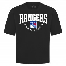 New York Rangers Levelwear Black Luxe Signature Knit T-Shirt