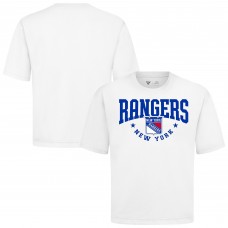 New York Rangers Levelwear White Luxe Signature Knit T-Shirt