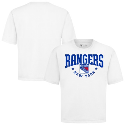 New York Rangers Levelwear White Luxe Signature Knit T-Shirt