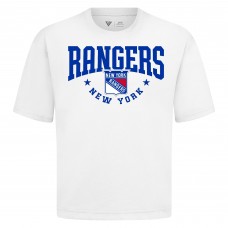 New York Rangers Levelwear White Luxe Signature Knit T-Shirt