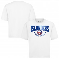 New York Islanders Levelwear White Luxe Signature Knit T-Shirt New York Islanders Levelwear White Luxe Signature Knit T-Shirt