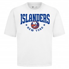 New York Islanders Levelwear White Luxe Signature Knit T-Shirt New York Islanders Levelwear White Luxe Signature Knit T-Shirt