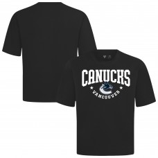 Vancouver Canucks Levelwear Black Luxe Signature Knit T-Shirt