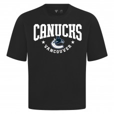 Vancouver Canucks Levelwear Black Luxe Signature Knit T-Shirt