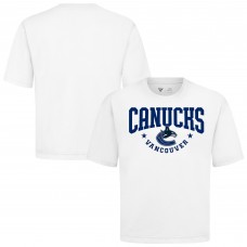 Vancouver Canucks Levelwear White Luxe Signature Knit T-Shirt