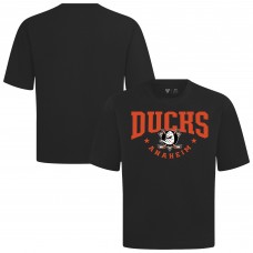 Anaheim Ducks Levelwear Black Luxe Signature Knit T-Shirt
