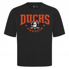 Anaheim Ducks Levelwear Black Luxe Signature Knit T-Shirt