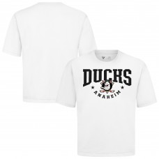 Anaheim Ducks Levelwear White Luxe Signature Knit T-Shirt