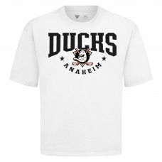 Anaheim Ducks Levelwear White Luxe Signature Knit T-Shirt