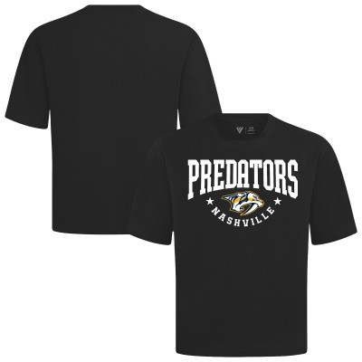 Nashville Predators Levelwear Black Luxe Signature Knit T-Shirt
