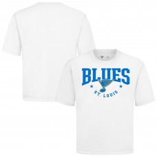 St. Louis Blues Levelwear White Luxe Signature Knit T-Shirt