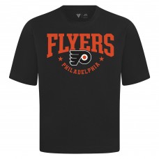 Philadelphia Flyers Levelwear Black Luxe Signature Knit T-Shirt