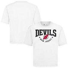 Футболка New Jersey Devils Levelwear White Luxe Signature Knit