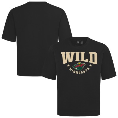 Minnesota Wild Levelwear Black Luxe Signature Knit T-Shirt
