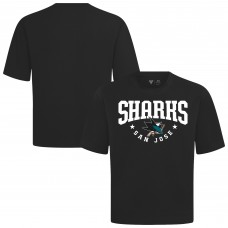 San Jose Sharks Levelwear Black Luxe Signature Knit T-Shirt