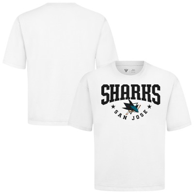 San Jose Sharks Levelwear White Luxe Signature Knit T-Shirt