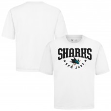 San Jose Sharks Levelwear White Luxe Signature Knit T-Shirt