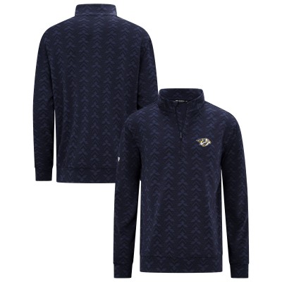 Nashville Predators Levelwear Navy Chameleon Quarter-Zip Sweatshirt
