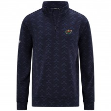 Minnesota Wild Levelwear Navy Chameleon Quarter-Zip Sweatshirt