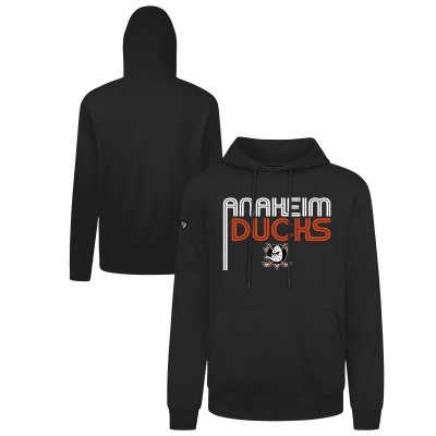 Anaheim Ducks Levelwear Black Podium Lanes Hoodie