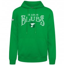 St. Louis Blues Levelwear Green St. Patricks Day Podium Hoodie