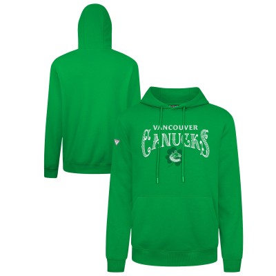 Vancouver Canucks Levelwear Green St. Patricks Day Podium Hoodie