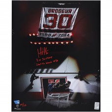 Martin Brodeur New Jersey Devils Autographed Fanatics Authentic 16 x 20 Jersey Retirement Ceremony Photograph with Multiple Inscriptions - Limited Edition #10/10
