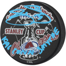 Joe Sakic Colorado Avalanche Autographed Fanatics Authentic 1996 Stanley Cup Champions Hockey Puck with 1996 Conn Smythe Inscription Joe Sakic Colorado Avalanche Autographed Fanatics Authentic 1996 Stanley Cup Champions Hockey Puck with 1996 Conn Smythe Inscription