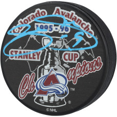 Joe Sakic Colorado Avalanche Autographed Fanatics Authentic 1996 Stanley Cup Champions Hockey Puck Joe Sakic Colorado Avalanche Autographed Fanatics Authentic 1996 Stanley Cup Champions Hockey Puck