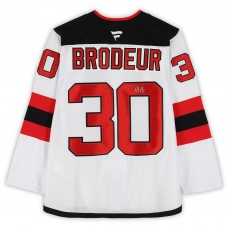 Martin Brodeur New Jersey Devils Autographed Fanatics Authentic White Fanatics Premium Jersey
