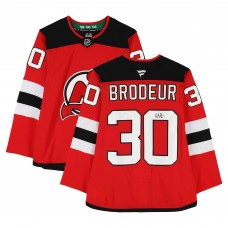 Martin Brodeur New Jersey Devils Autographed Fanatics Authentic Red Fanatics Premium Jersey