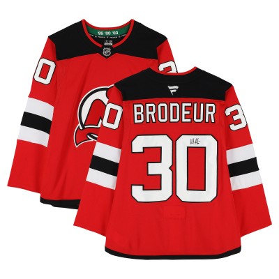 Martin Brodeur New Jersey Devils Autographed Fanatics Authentic Red Fanatics Premium Jersey