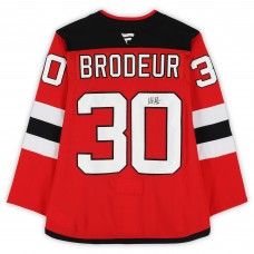 Martin Brodeur New Jersey Devils Autographed Fanatics Authentic Red Fanatics Premium Jersey