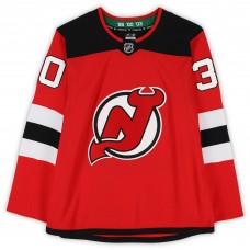 Martin Brodeur New Jersey Devils Autographed Fanatics Authentic Red Fanatics Premium Jersey with Multiple Inscriptions - Limited Edition #10/10