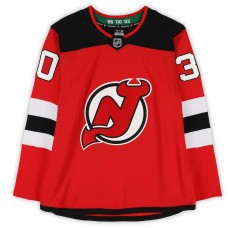 Martin Brodeur New Jersey Devils Autographed Fanatics Authentic Red Fanatics Premium Jersey with Multiple Inscriptions - Limited Edition of 10