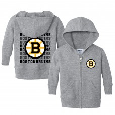 Малышам Boston Bruins Chad & Jake Heather Gray Full-Zip Retro Hoodie