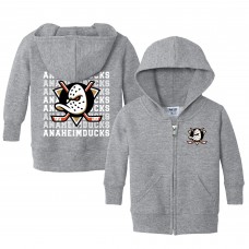 Малышам Anaheim Ducks Chad & Jake Heather Gray Full-Zip Retro Hoodie