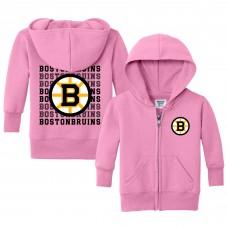 Малышам Boston Bruins Chad & Jake Light Pink Full-Zip Retro Hoodie