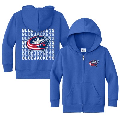 Toddler Columbus Blue Jackets Chad & Jake Royal Full-Zip Retro Hoodie