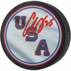 Charlie McAvoy Team USA Autographed Fanatics Authentic 2026 Winter Olympics Hockey Puck