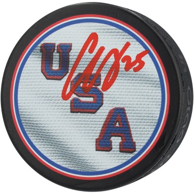 Charlie McAvoy Team USA Autographed Fanatics Authentic 2026 Winter Olympics Hockey Puck