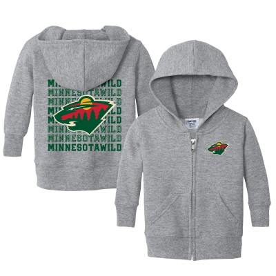 Малышам Minnesota Wild Chad & Jake Heather Gray Full-Zip Retro Hoodie