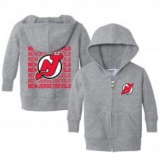 Малышам New Jersey Devils Chad & Jake Heather Gray Full-Zip Retro Hoodie